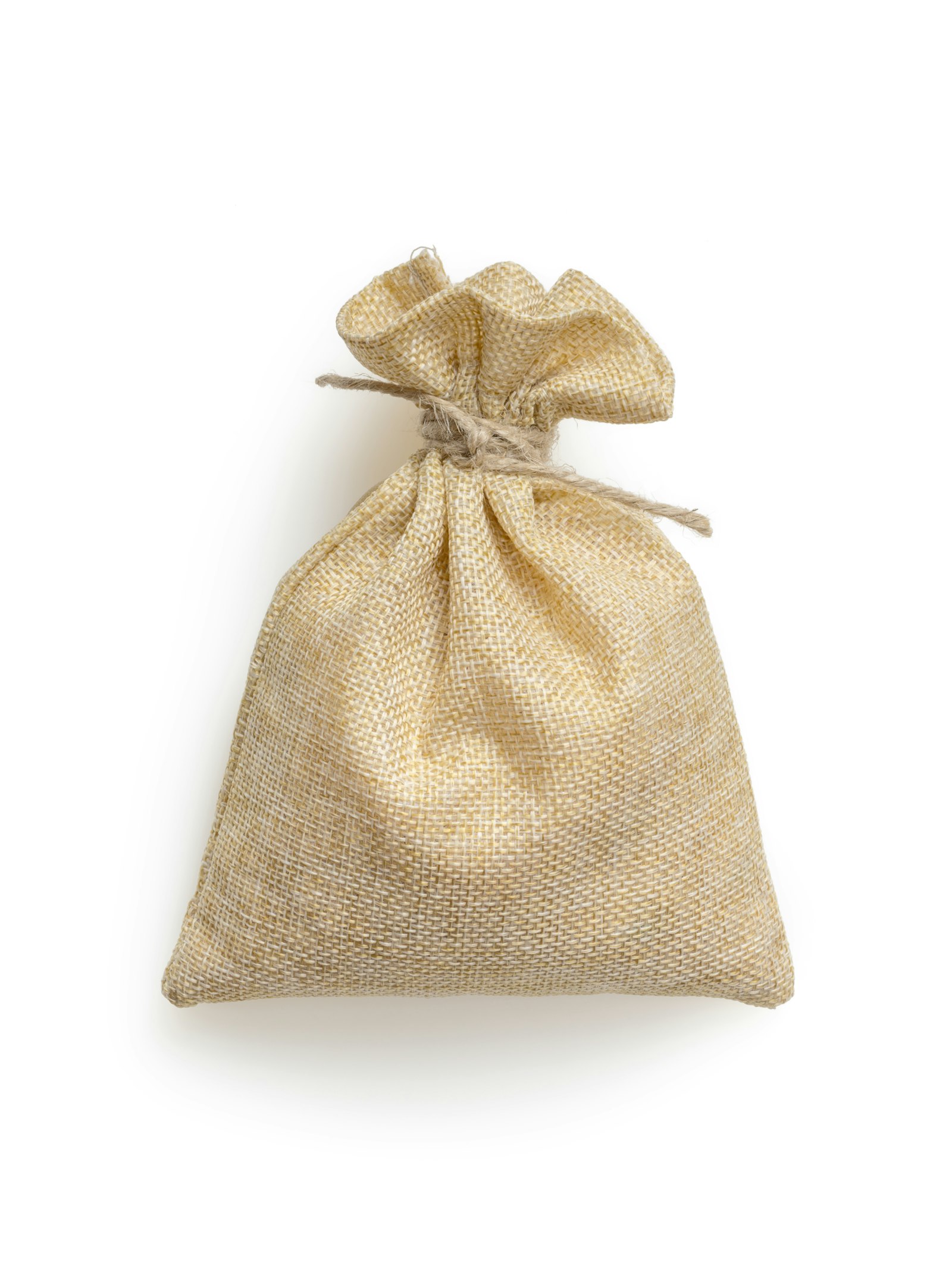 A linen drawstring bespoke wardrobe sachet